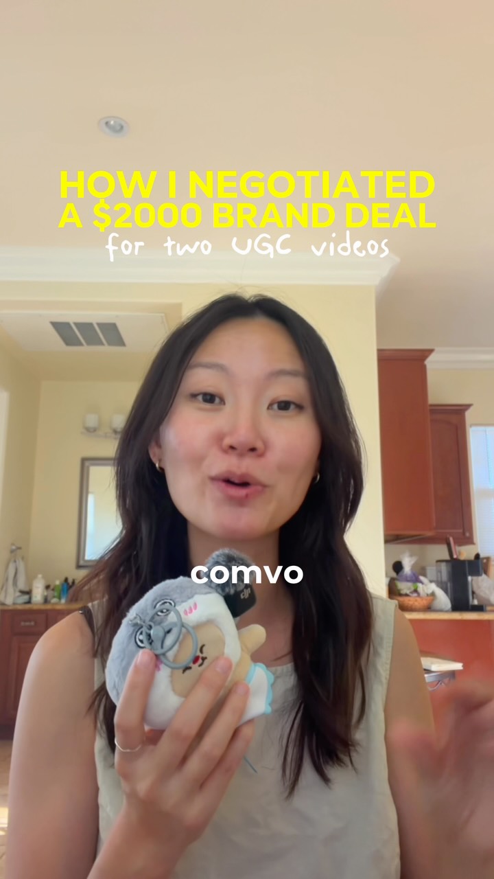 Melanie's post: how I negotiated a $2000 brand deal for two UGC videos
